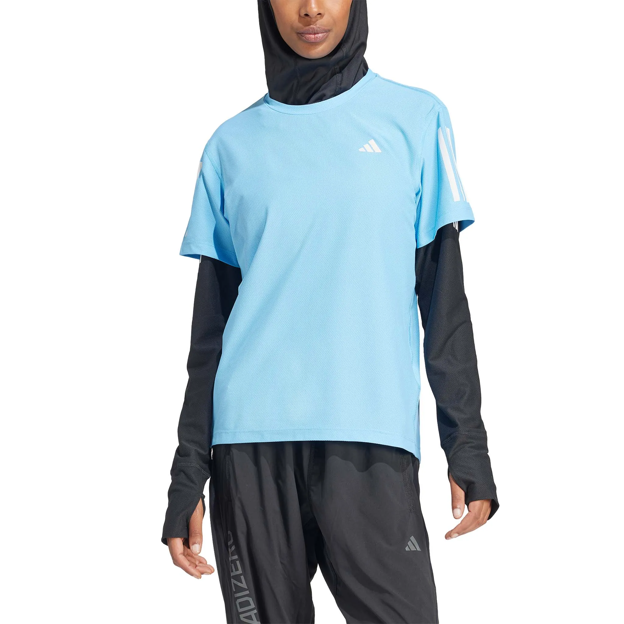 adidas | Women's Own The Run T-Shirt - Semi Blue Burst