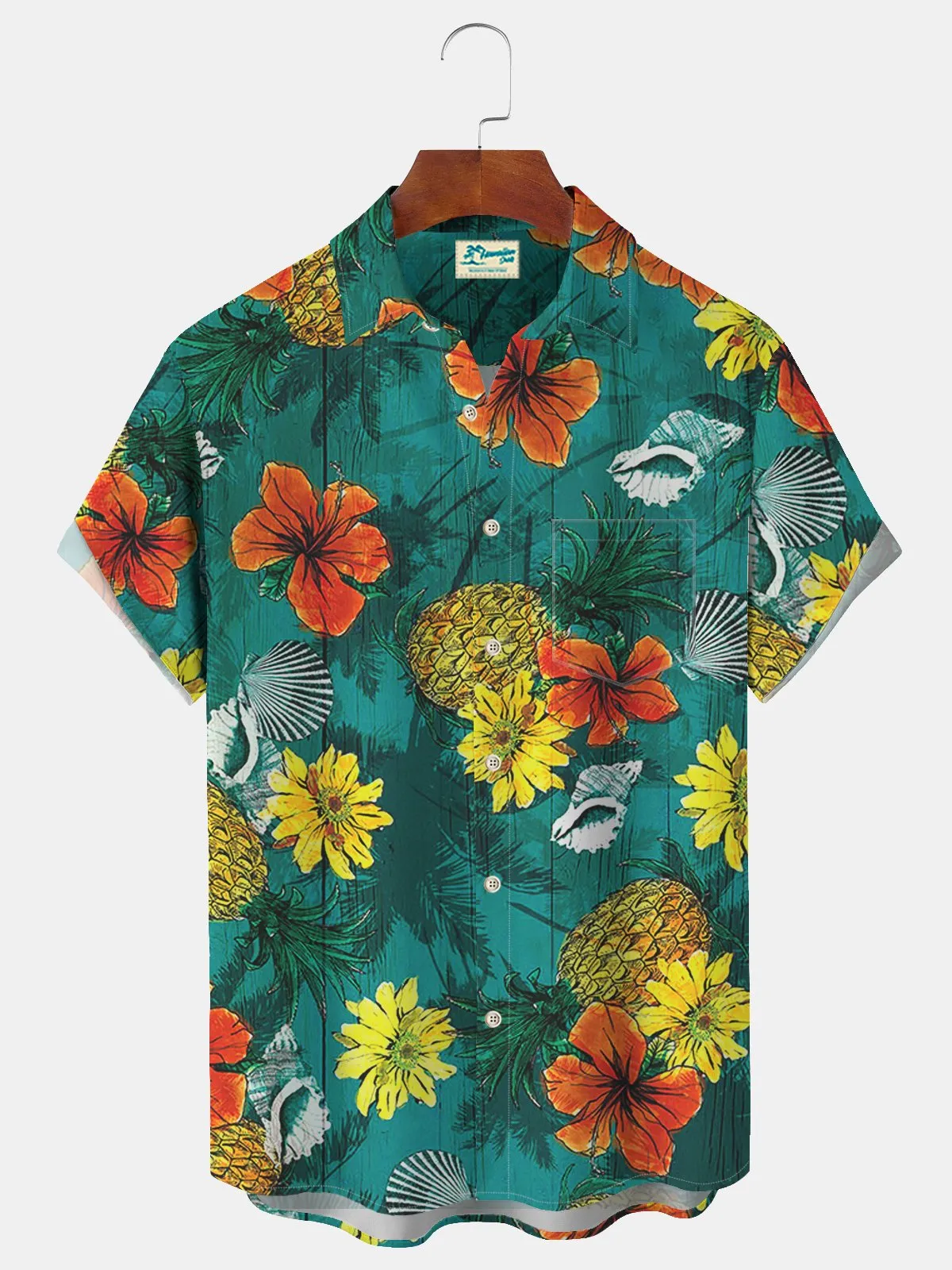 Alohadaddy Beach Vacation Hibiscus Flower Pineapple Coconut Tree Silhouettes Men's  Free Seersucker Plus Size Customized Available Shirts