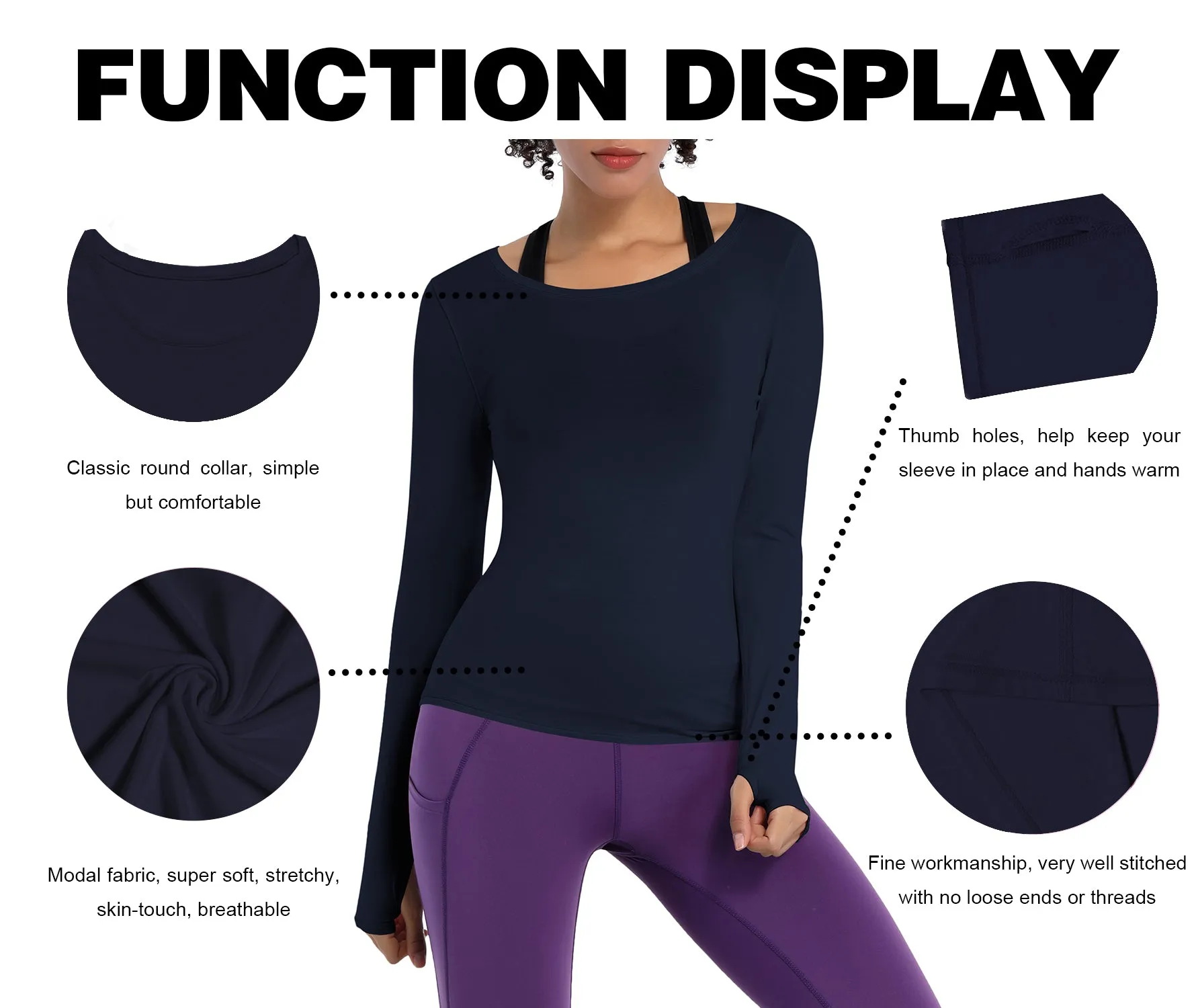 Athlete Long Sleeve Tops darknavy_Tall Size