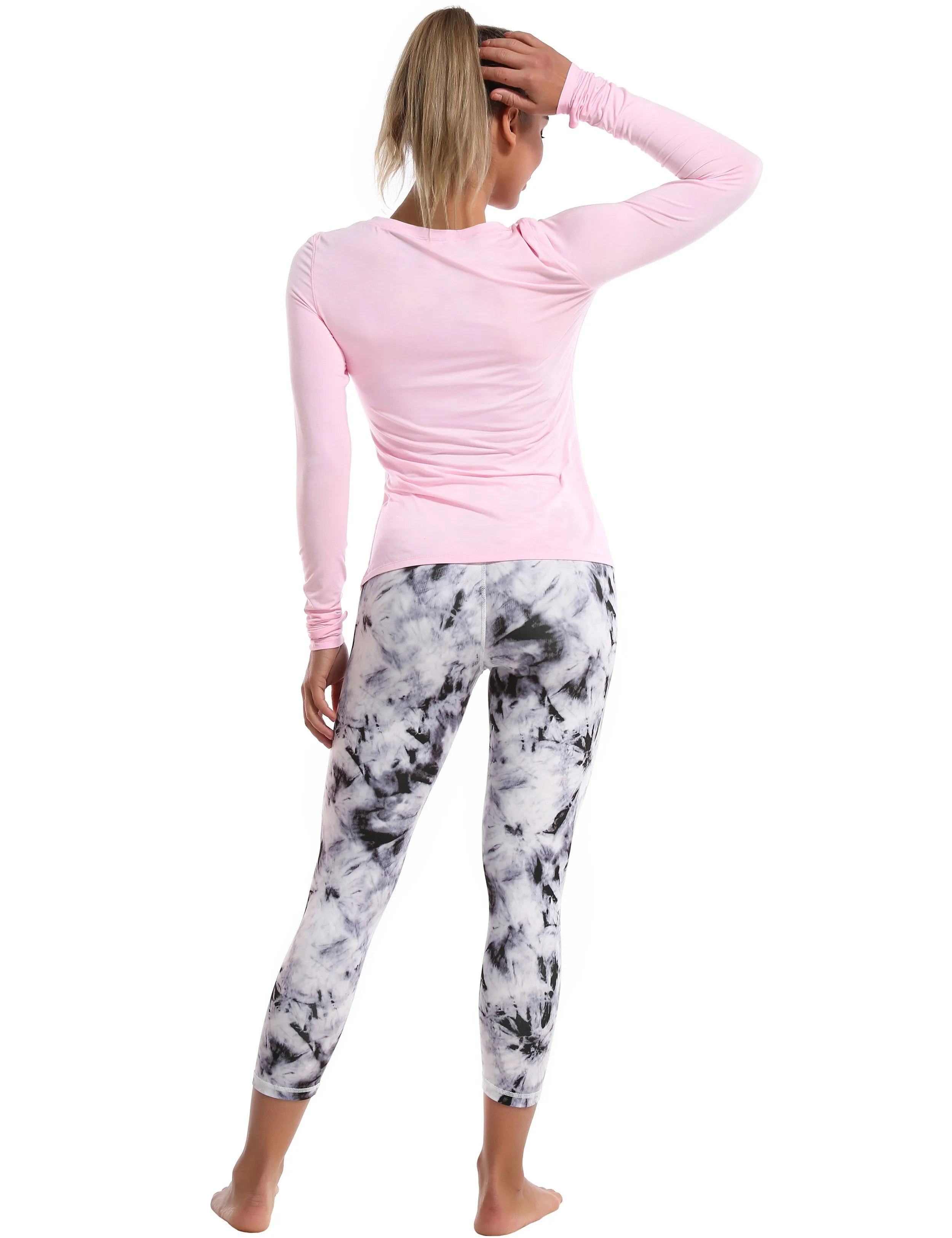 Athlete Long Sleeve Tops lightpink ins_Tall Size