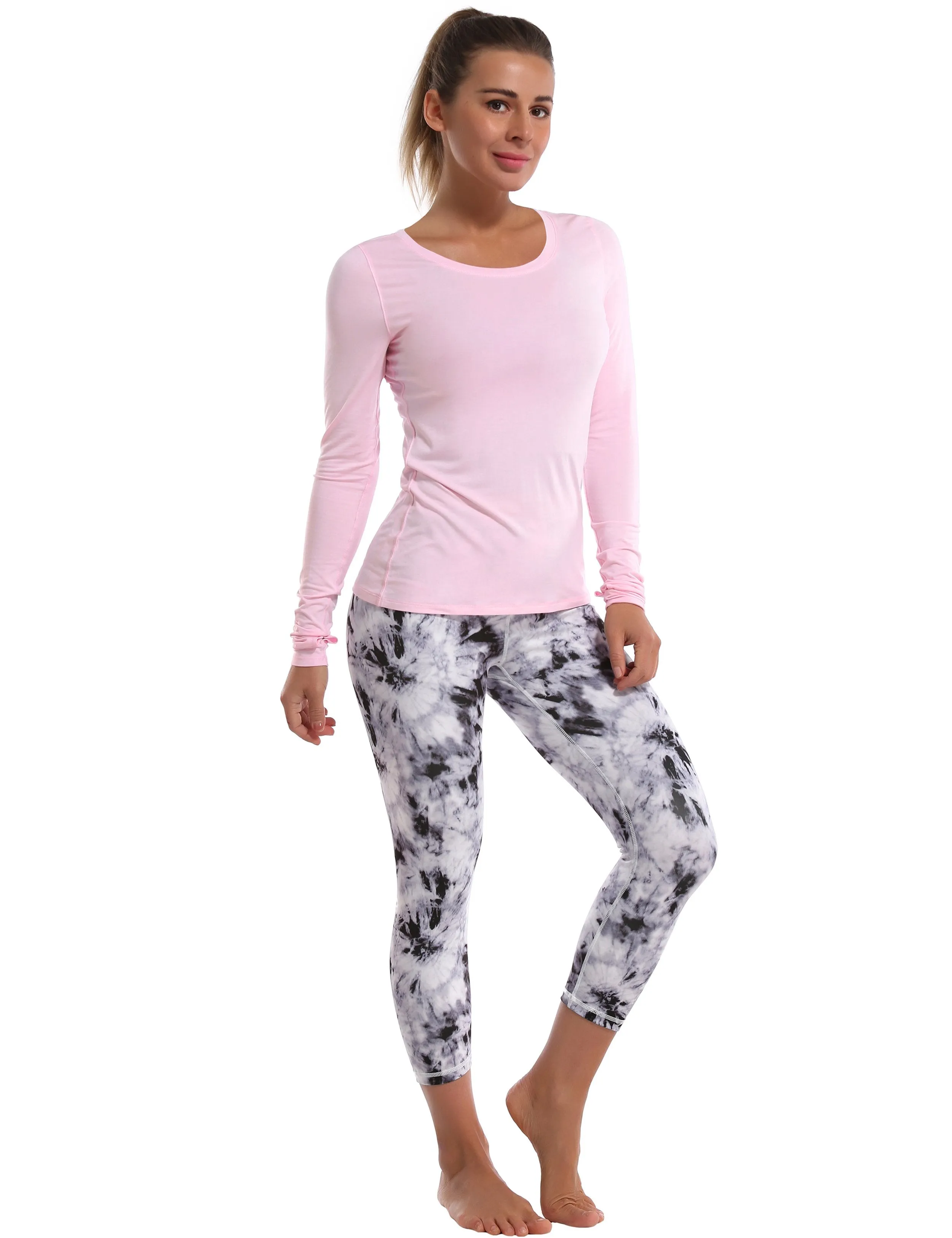 Athlete Long Sleeve Tops lightpink ins_Tall Size