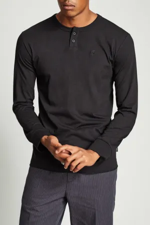 B-Shield L/S Henley - Black