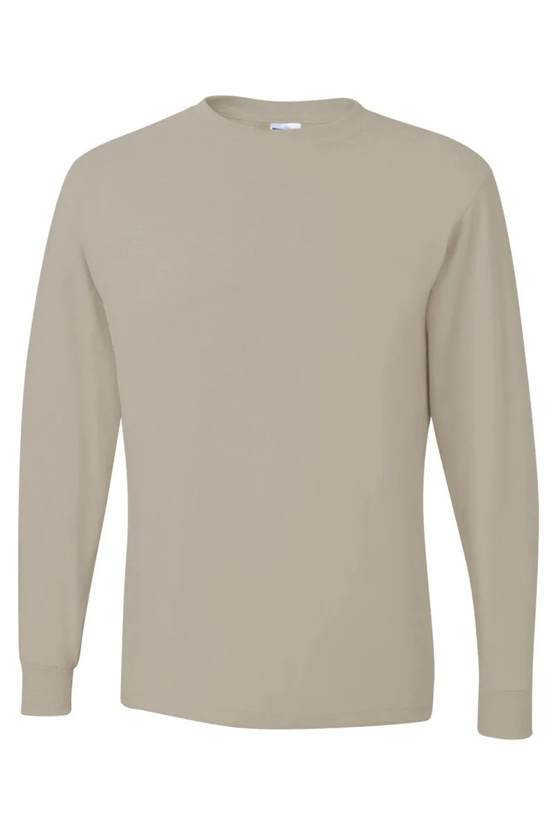 Baseball Vibes Puff Vinyl Unisex Dri-Power Long-Sleeve 50/50 Tee
