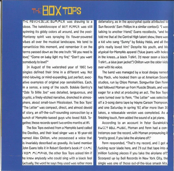 Box Tops - The Best Of The Box Tops - Soul Deep - CD