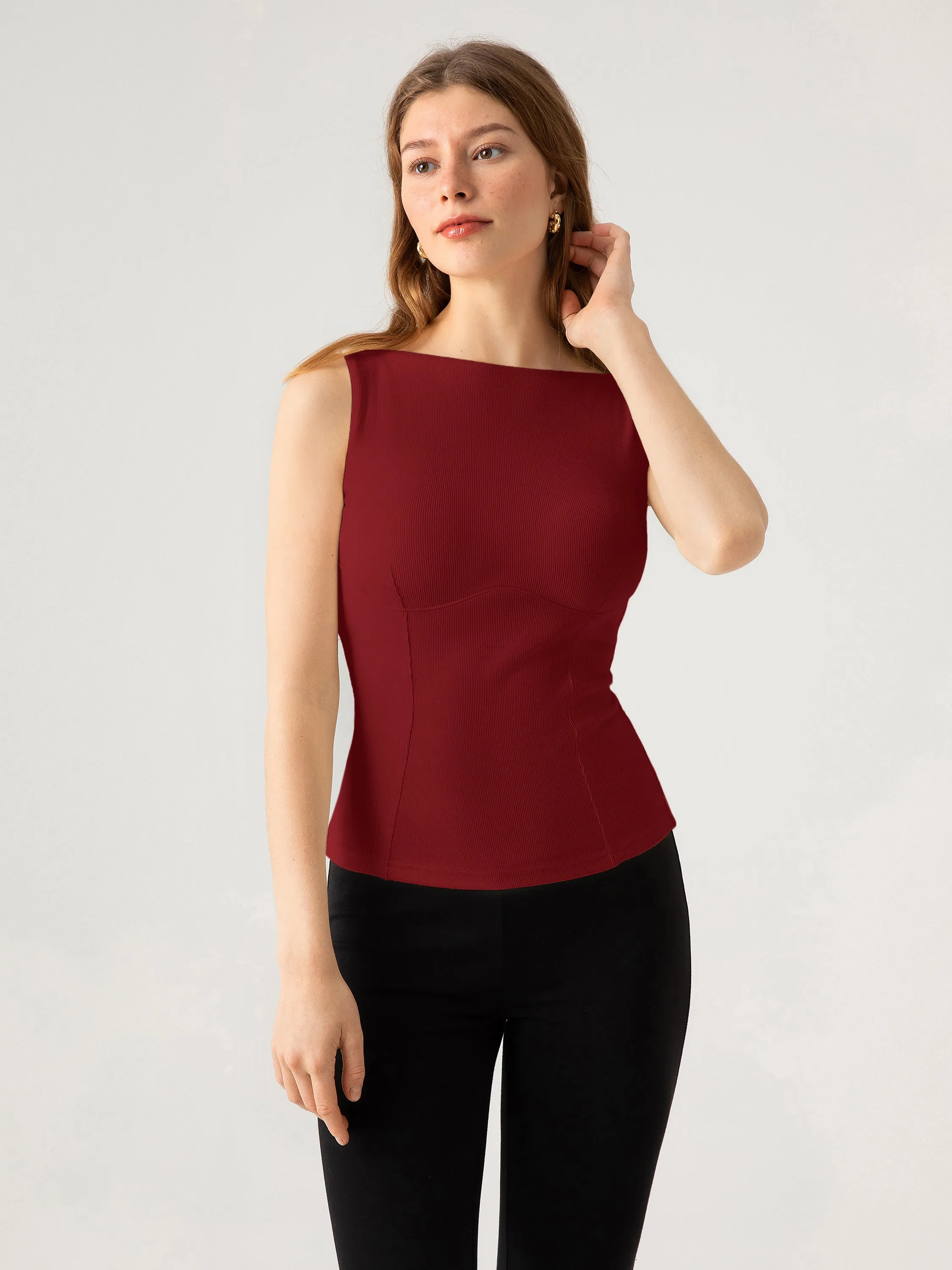 Bustier Boatneck Open-Back Brami Tank