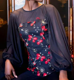 Candace Top In Cardinal