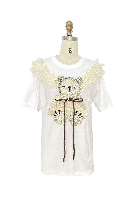 Cartoon Jewels Embellishment Tees