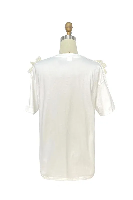 Cartoon Jewels Embellishment Tees