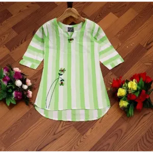 Classic Cotton Striped Tops for Women