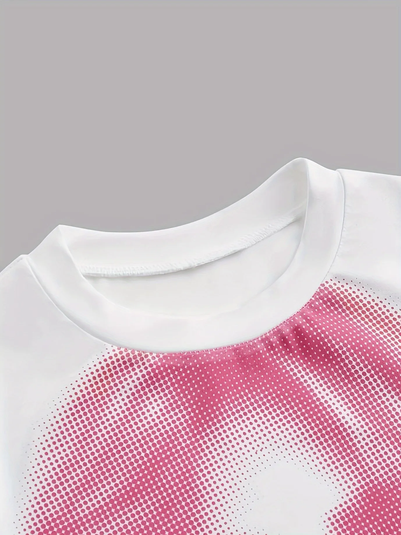 Classy Printed  Pink Crew Short Sleeve Top