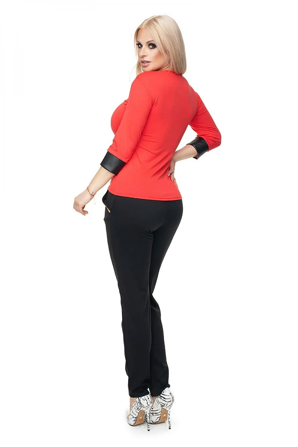 Cotton Blouse With A V-neck PeeKaBoo
