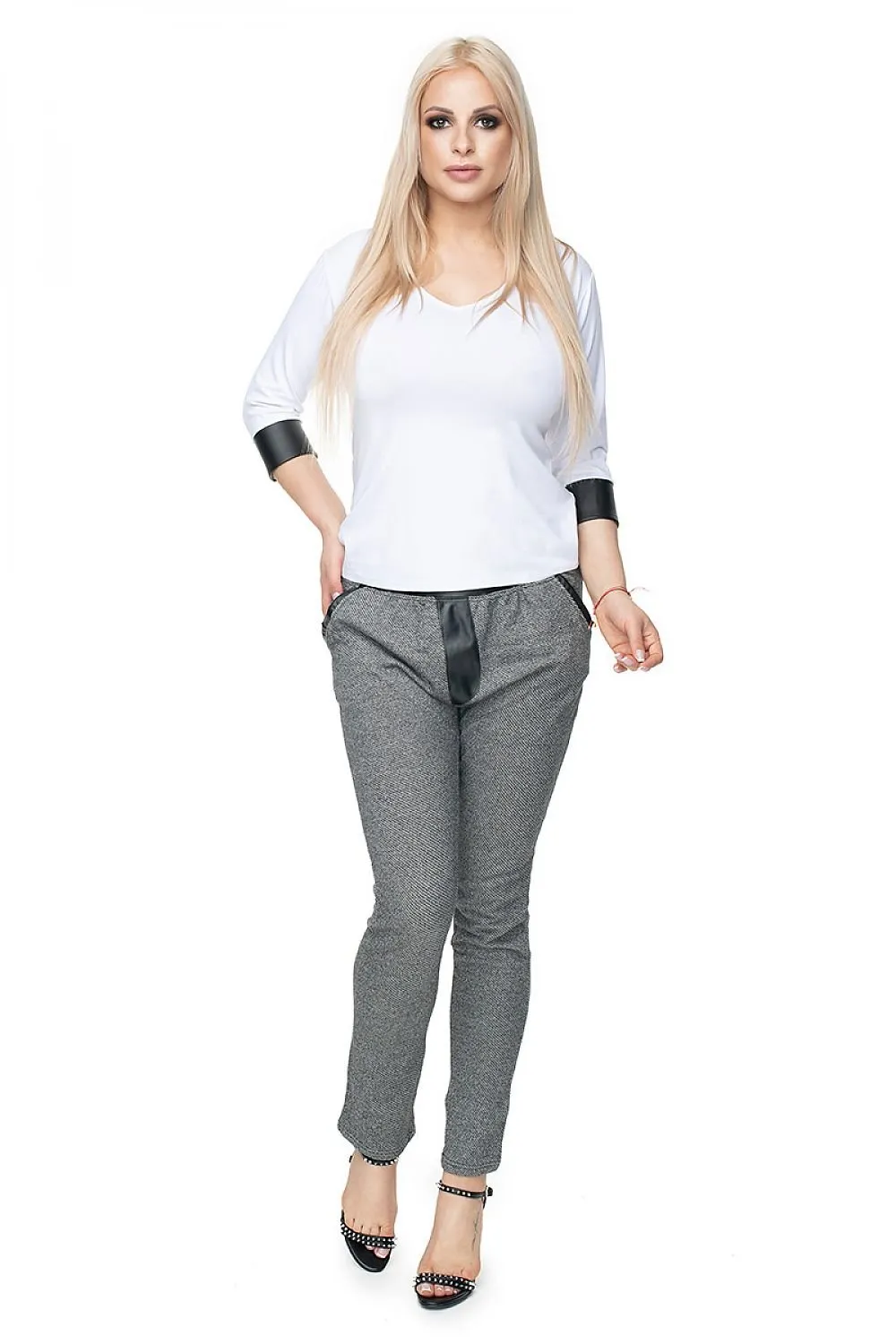 Cotton Blouse With A V-neck PeeKaBoo