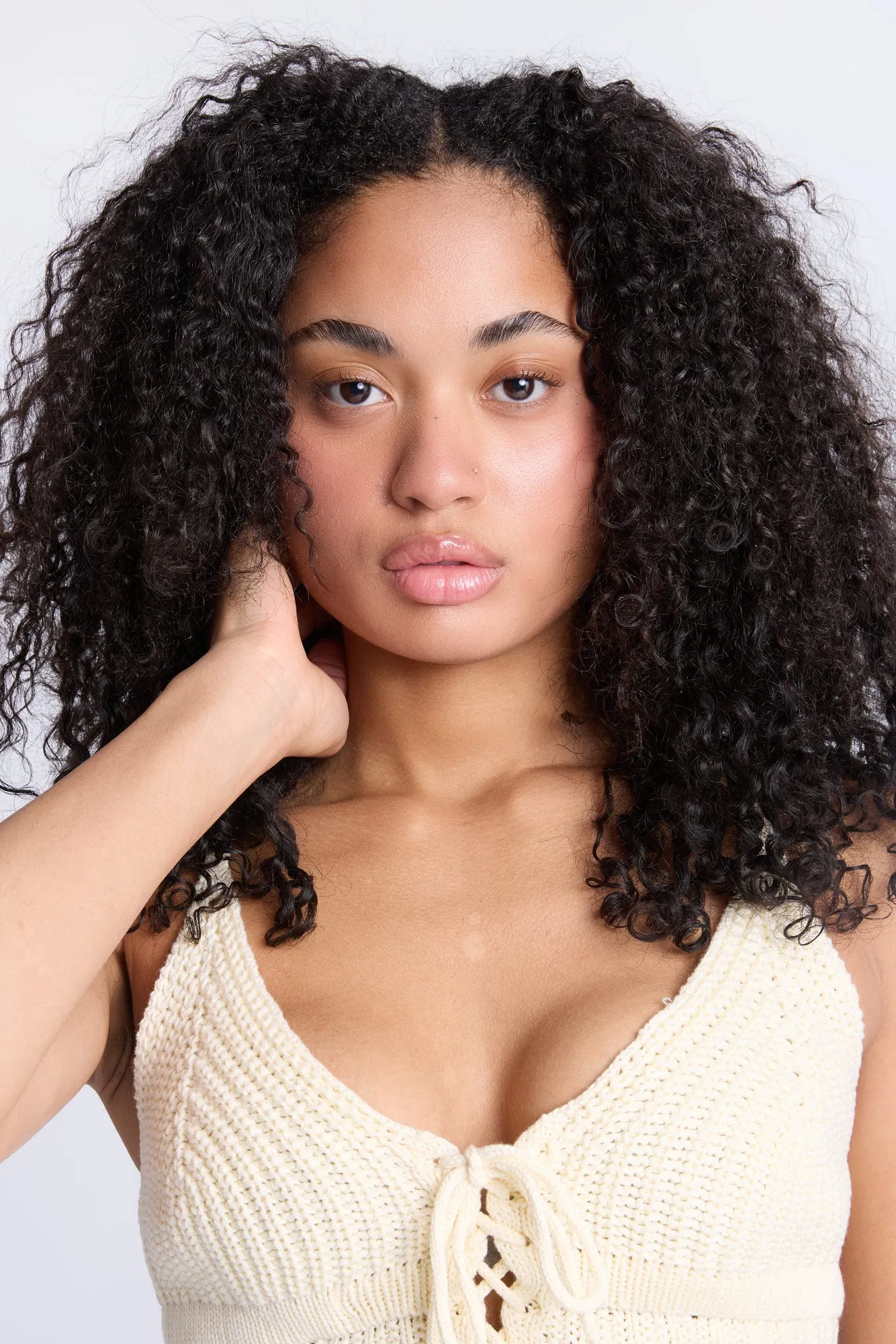 Crochet-Style Tie-Front Tank Top