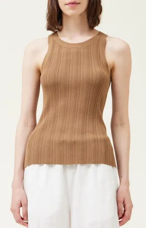 Devi Walnut Ribbed Tank