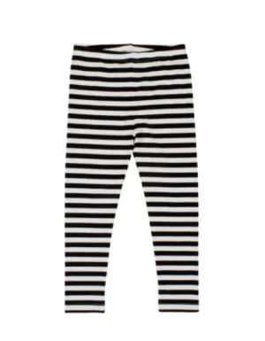 Feather 4 Arrow - Striped Leggings in Black and White