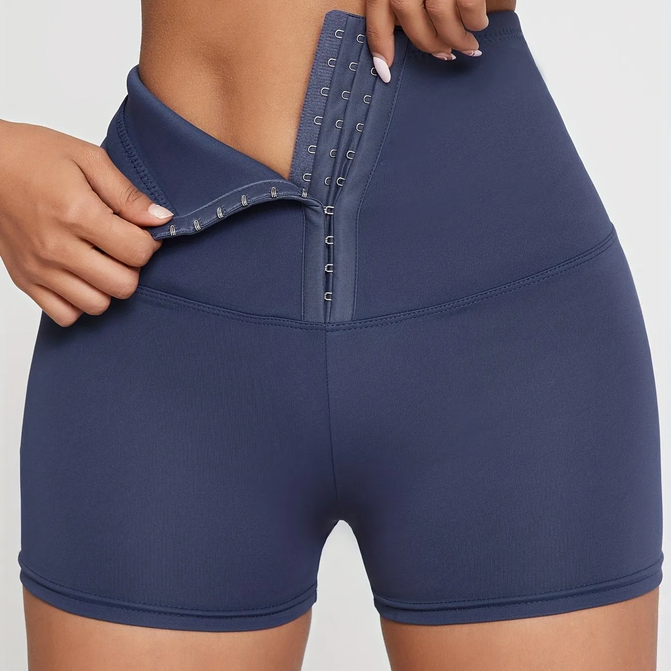Fitness Buckles High WaistCasual Slim Versatile Shorts