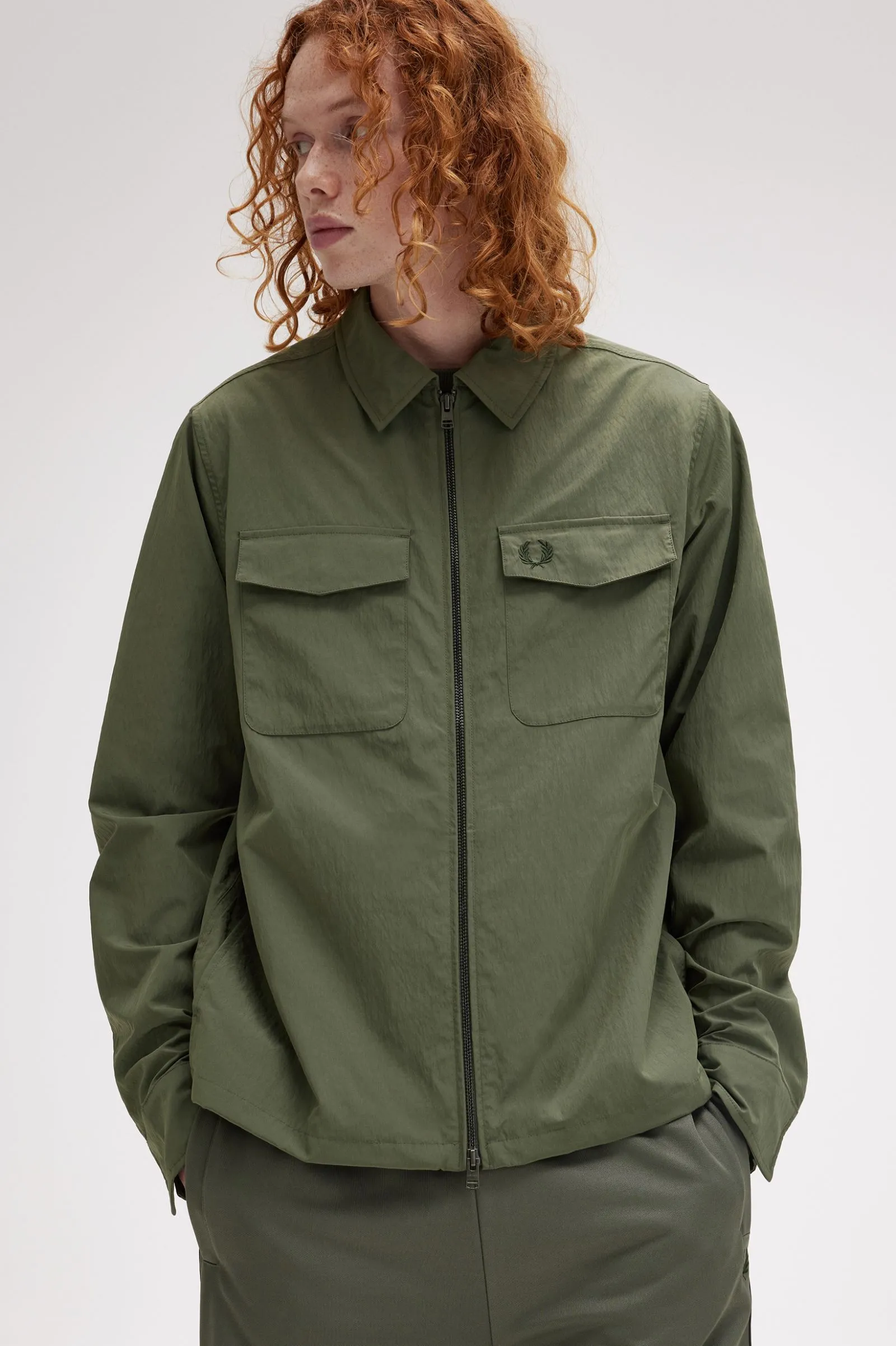 Fred Perry Textured Zip-Through Overshirt
