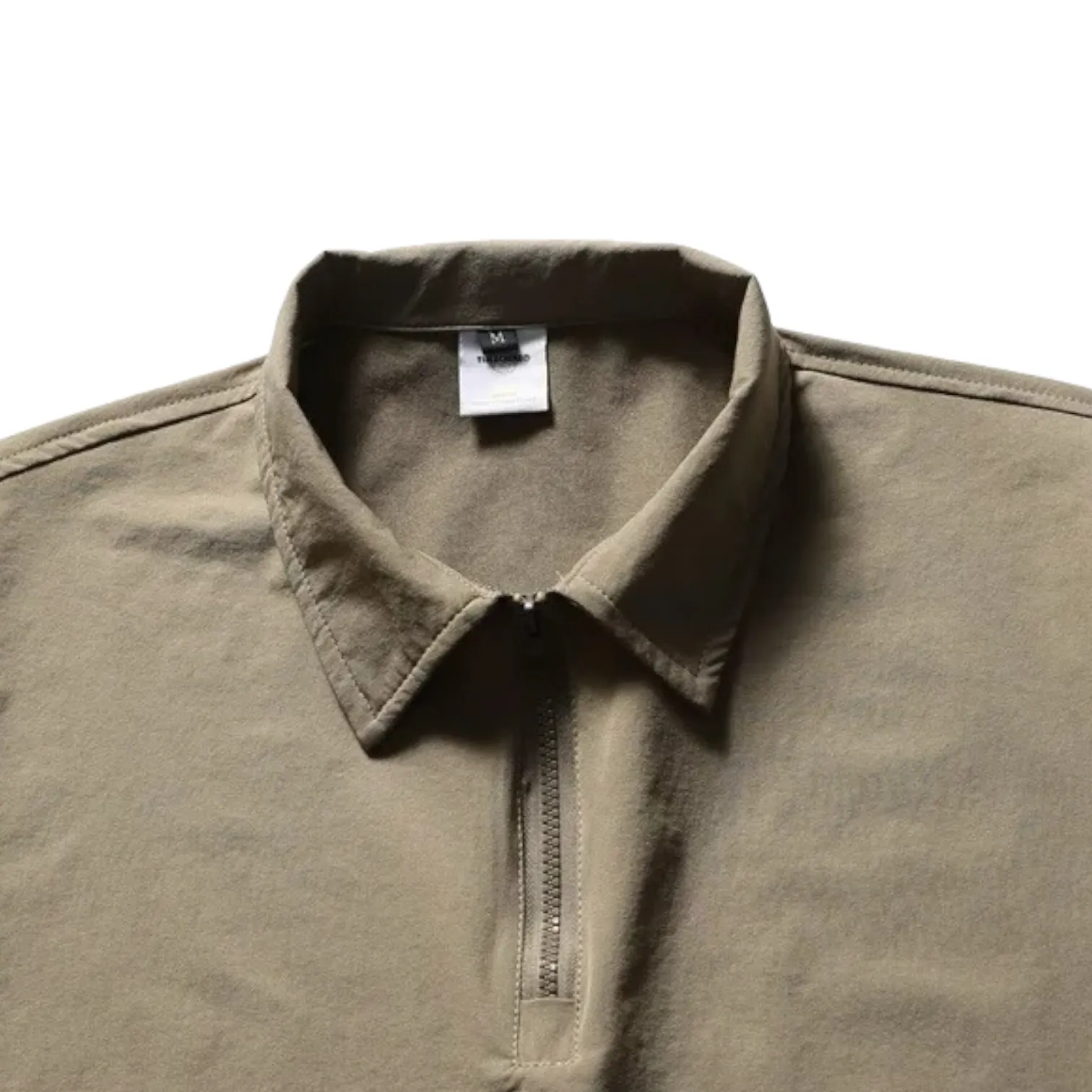 Front pouch zip front polo