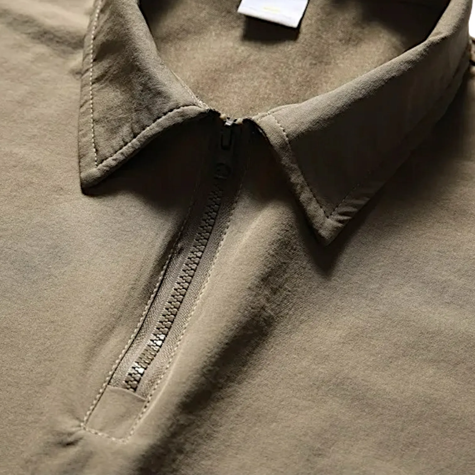 Front pouch zip front polo