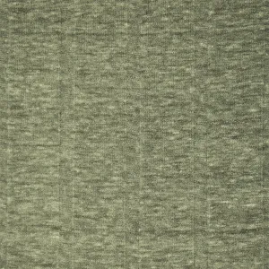 Green-White Rayon Polyester Stretch Spandex Wide Rib Knit Fabric