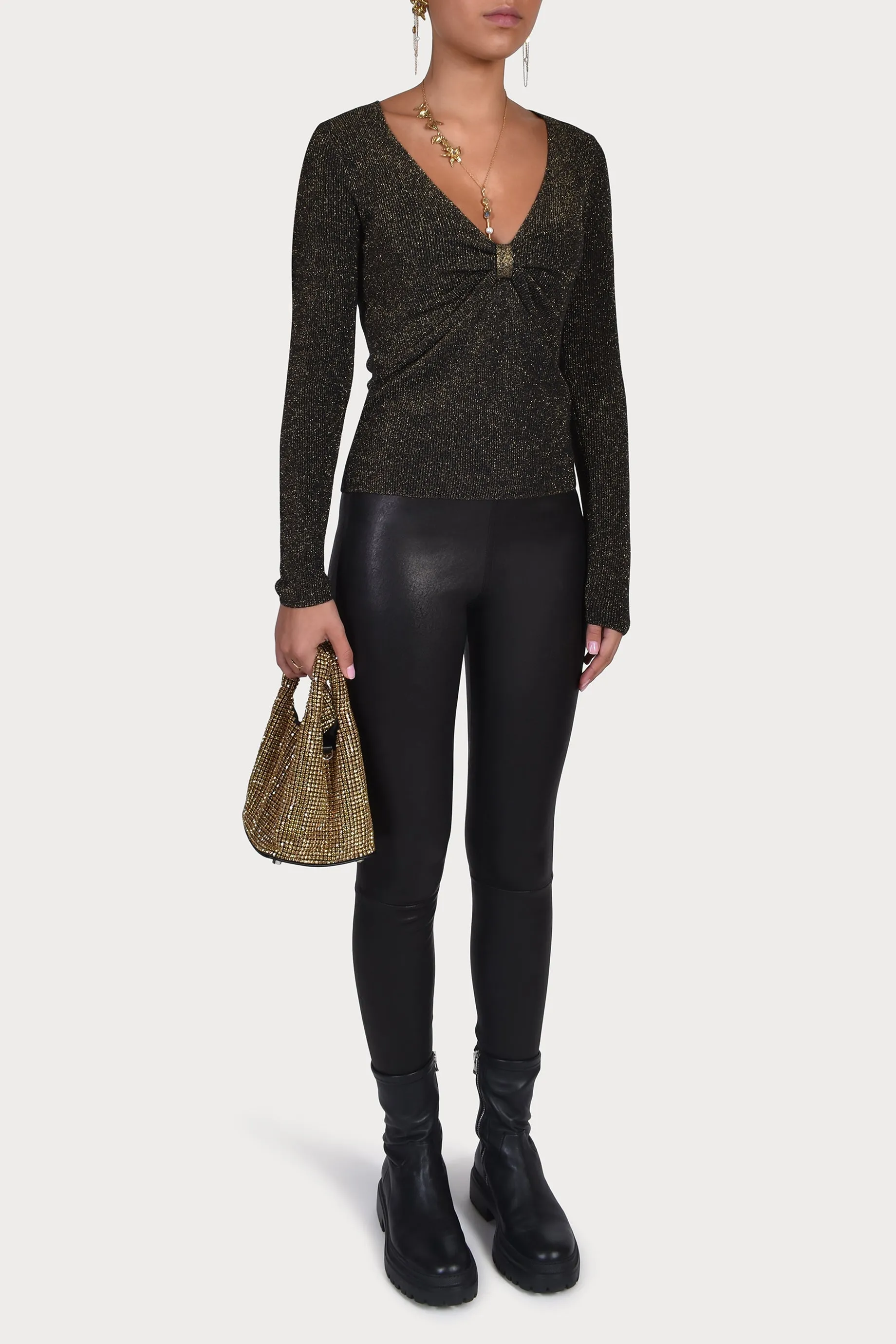Husk LEATHER LEGGING - Black