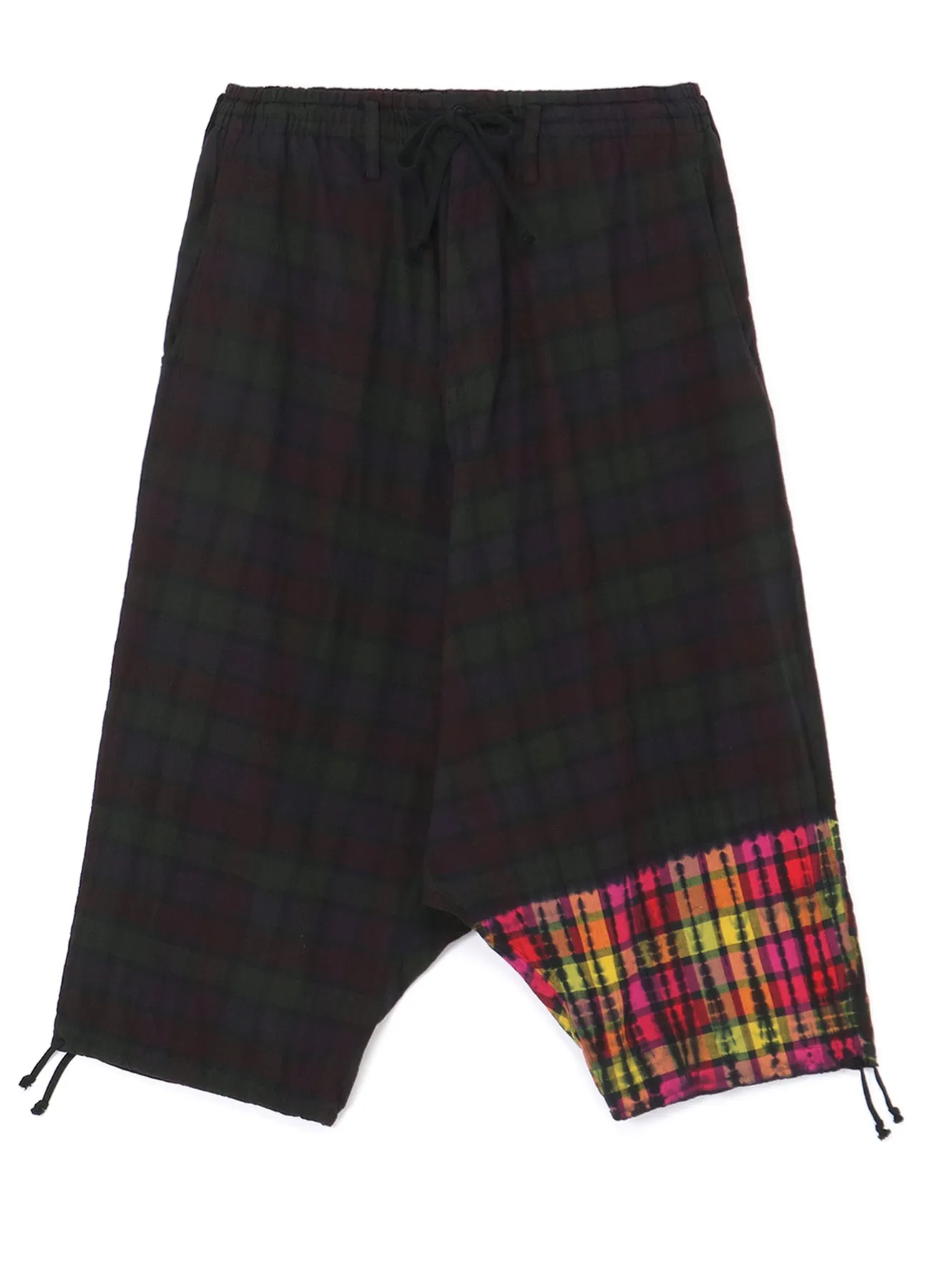 INDIAN MADRAS CHECK TIE-DIE BALLOON SARUEL PANTS