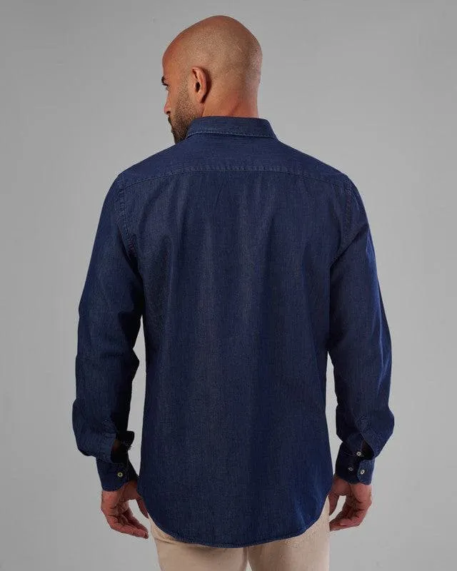 LONG SLEEVE DENIM SHIRT - DARK JEANS
