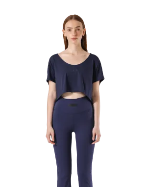 Loose Fit Stretch T-Shirt - Navy