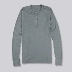L/S Heather Jersey Henley (Pine)