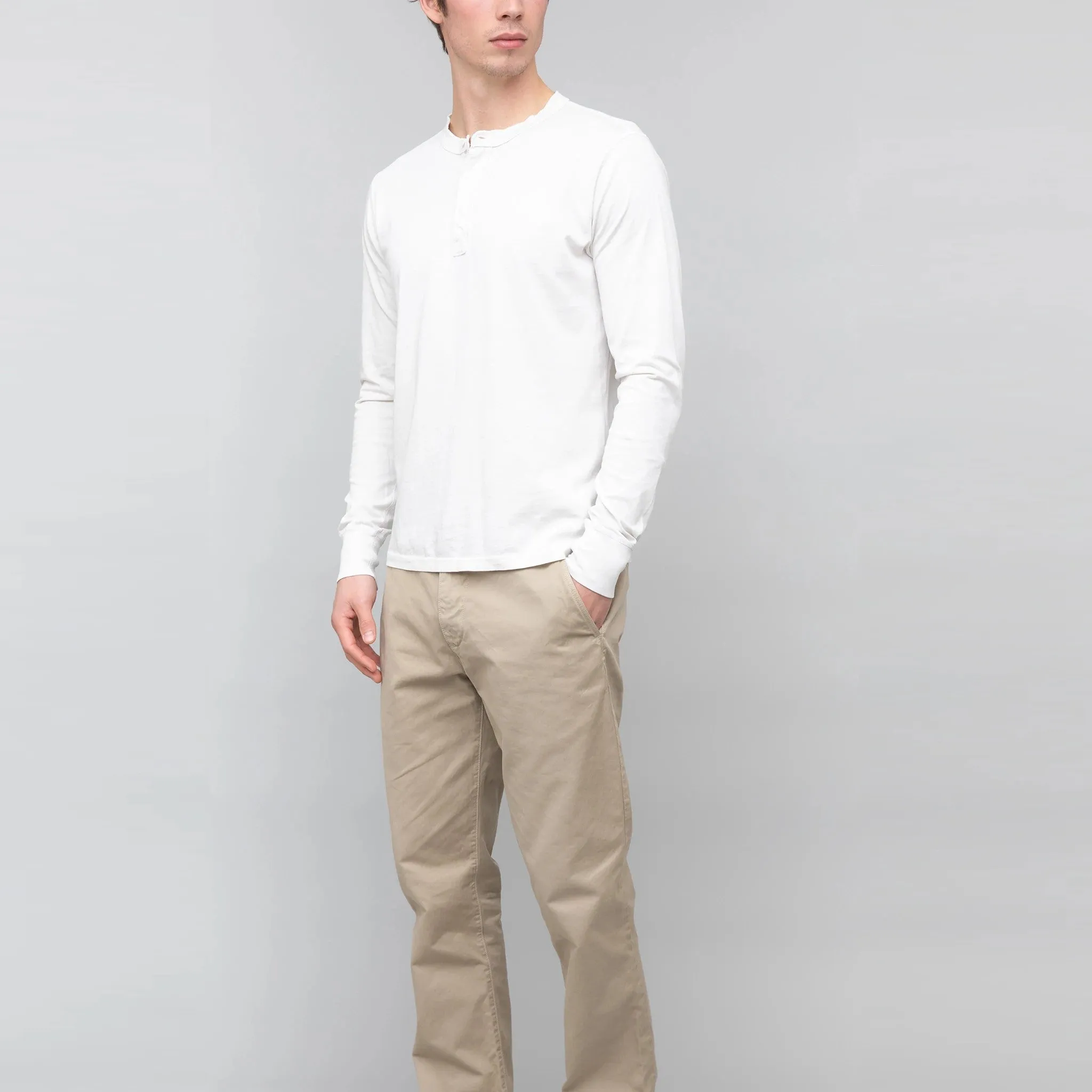 L/S Supima Jersey Henley (Ash)