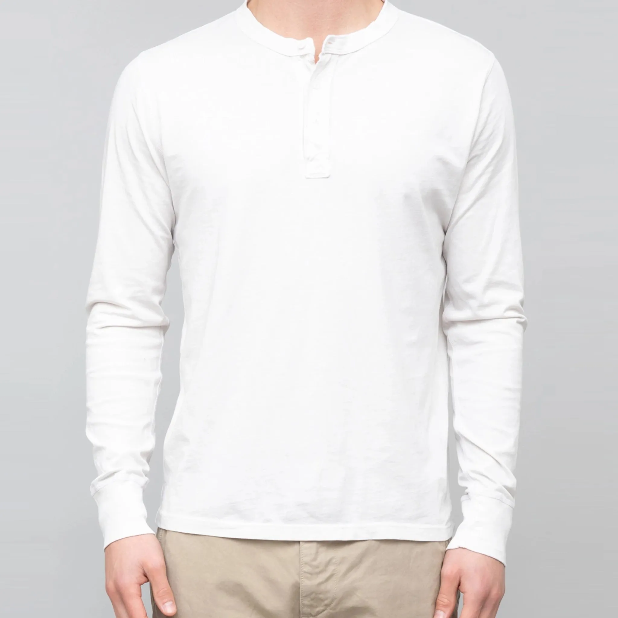 L/S Supima Jersey Henley (Ash)