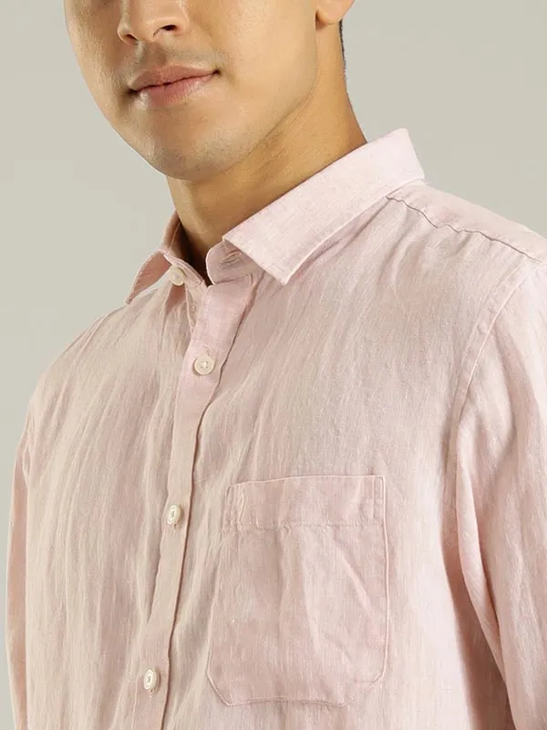 Men Solid Full Sleeve Linen Shirt