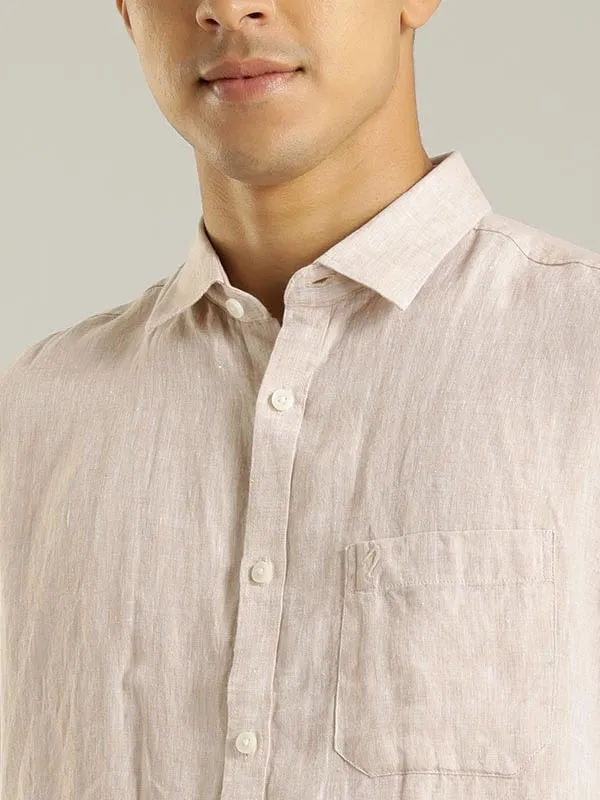 Men Solid Full Sleeve Linen Shirt