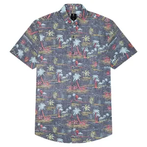 Mens Button Down Shirt - Reverse Tropical