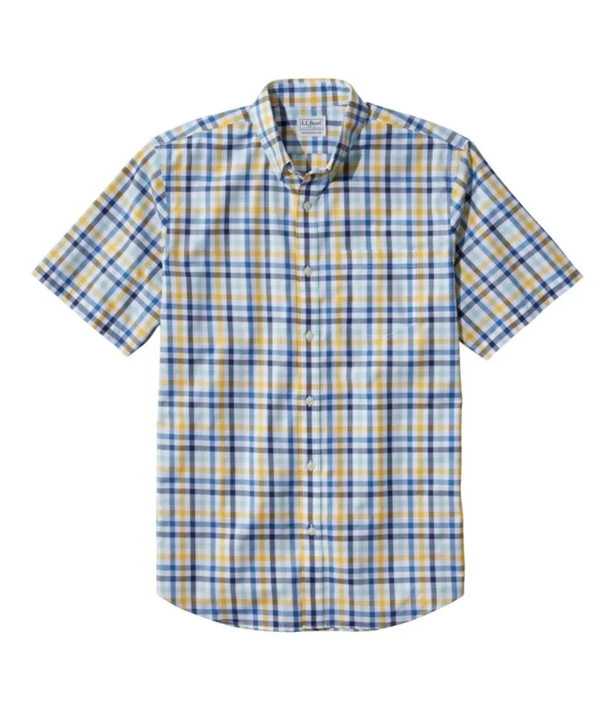 Men's Wrinkle-Free Kennebunk Sport Shirt, Traditional Fit Short-Sleeve Check