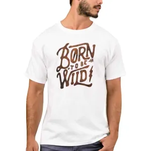 Nutcase Designer Round Neck Men's T-Shirt Wrinkle-Free Poly Cotton Tees - Born to Be Wild