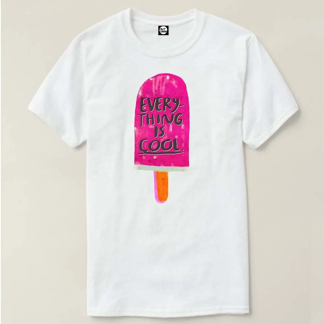 Nutcase Designer Round Neck Men's T-Shirt Wrinkle-Free Poly Cotton Tees - Everything is Cool