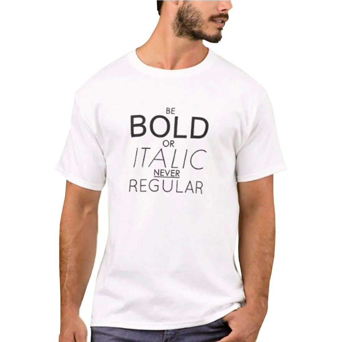 Nutcase Designer Round Neck Men's T-Shirt Wrinkle-Free Poly Cotton Tees - Quotes Be Bold