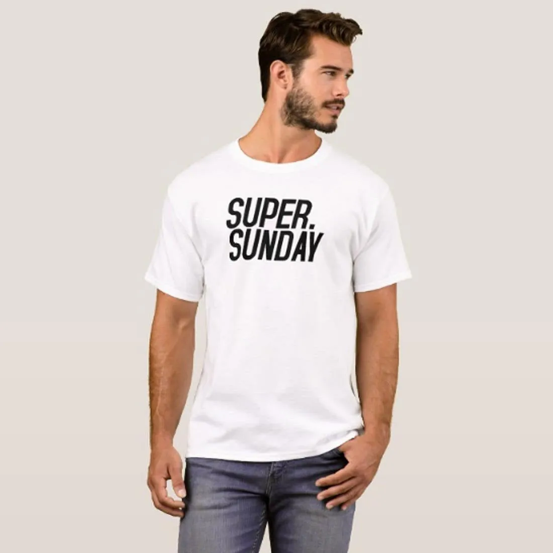 Nutcase Designer Round Neck Men's T-Shirt Wrinkle-Free Poly Cotton Tees - Super Sunday