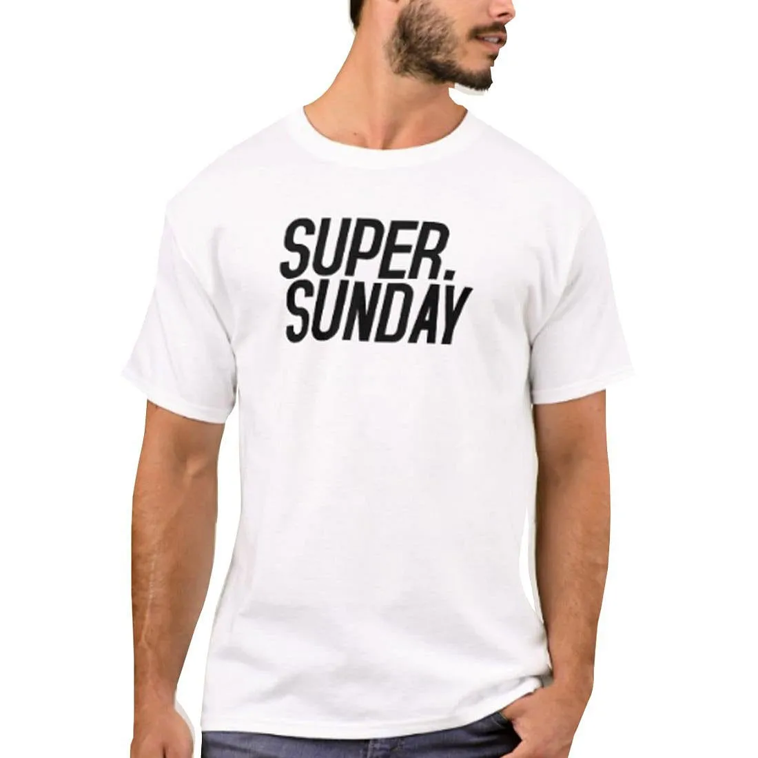 Nutcase Designer Round Neck Men's T-Shirt Wrinkle-Free Poly Cotton Tees - Super Sunday