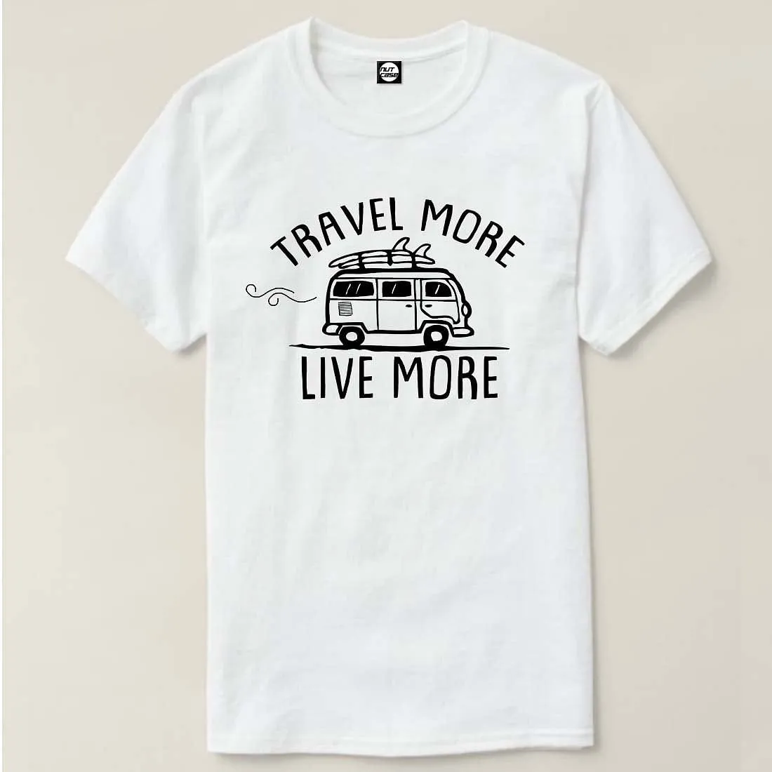 Nutcase Designer Round Neck Men's T-Shirt Wrinkle-Free Poly Cotton Tees - Travel More Live More
