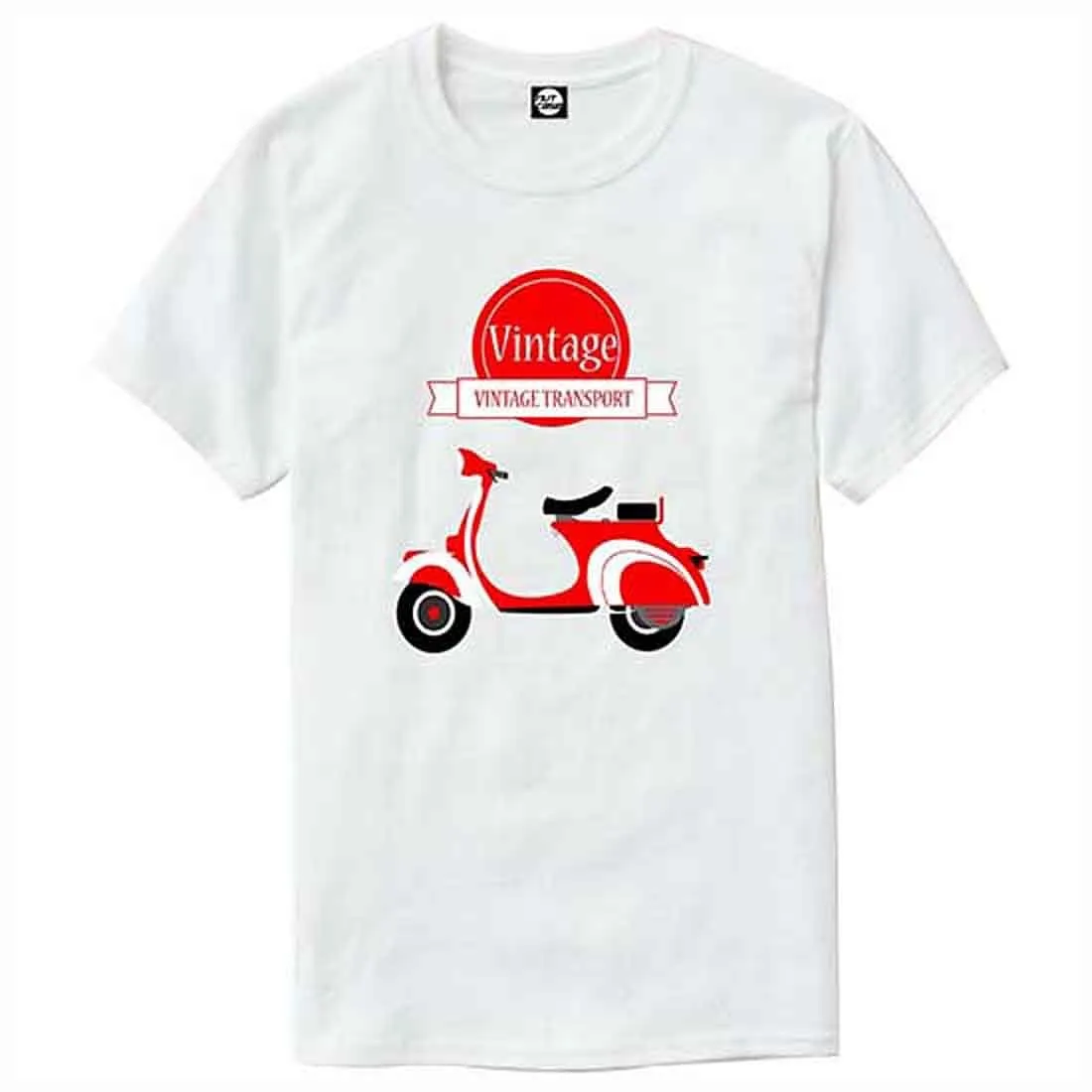 Nutcase Designer Round Neck Men's T-Shirt Wrinkle-Free Poly Cotton Tees - Vintage Transport