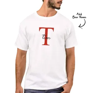Personalized   Men's T-Shirt Poly Cotton Tees  - Red