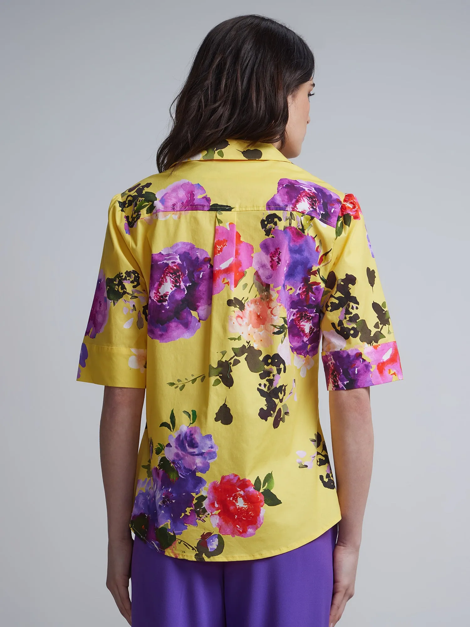 Petite Floral Button-Front - NY&C Madison Shirt®