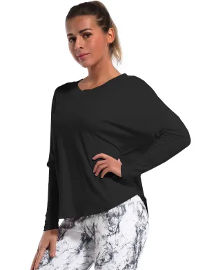 Pilates Batwing Tunic Tops black_Pilates
