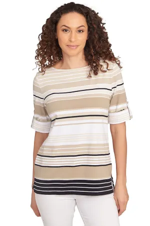 Puttin On The Prints Chino Striped Top