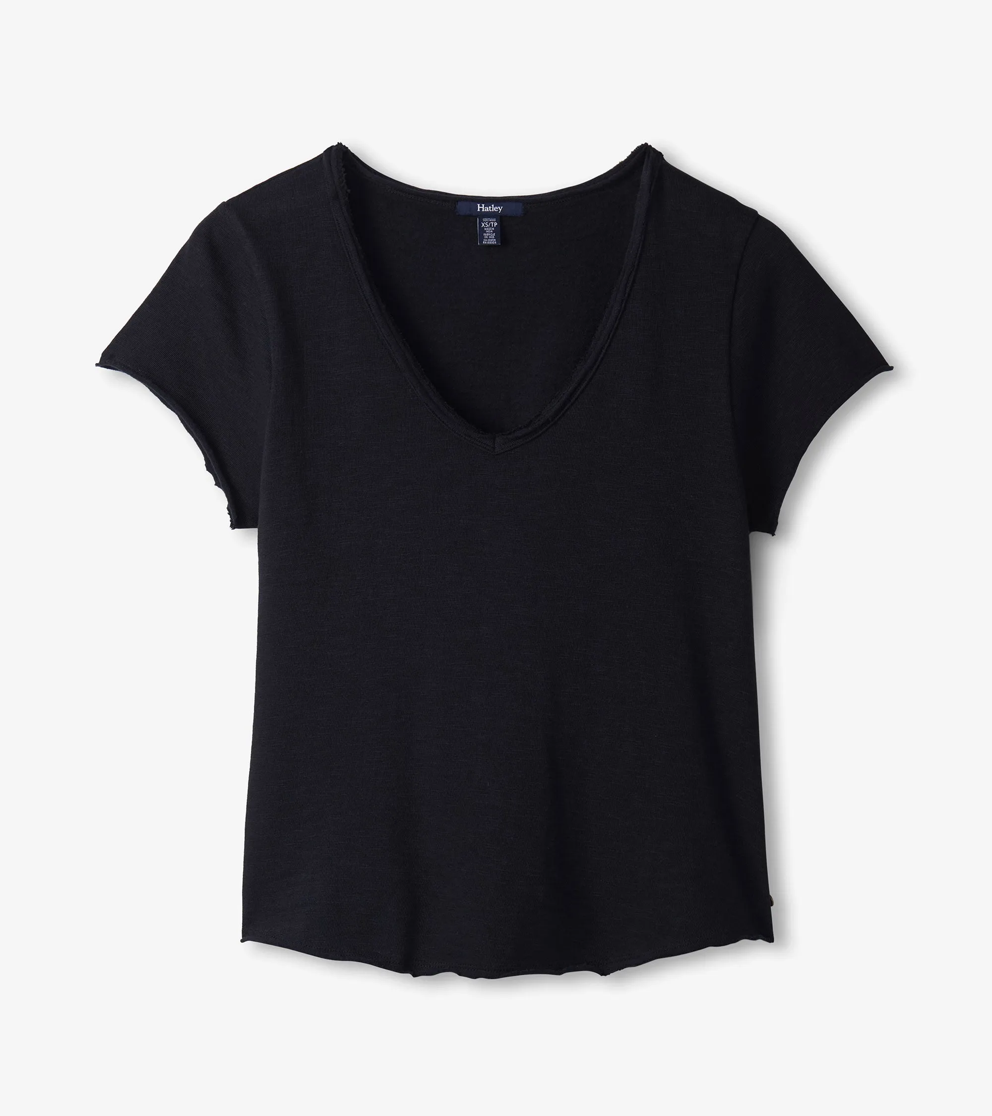 Sadie V-Neck Tee - Black