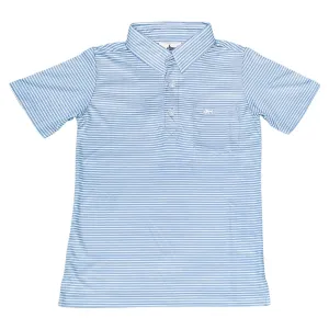 Saltwater Boys- Inshore Performance Polo Blue (2T-20)