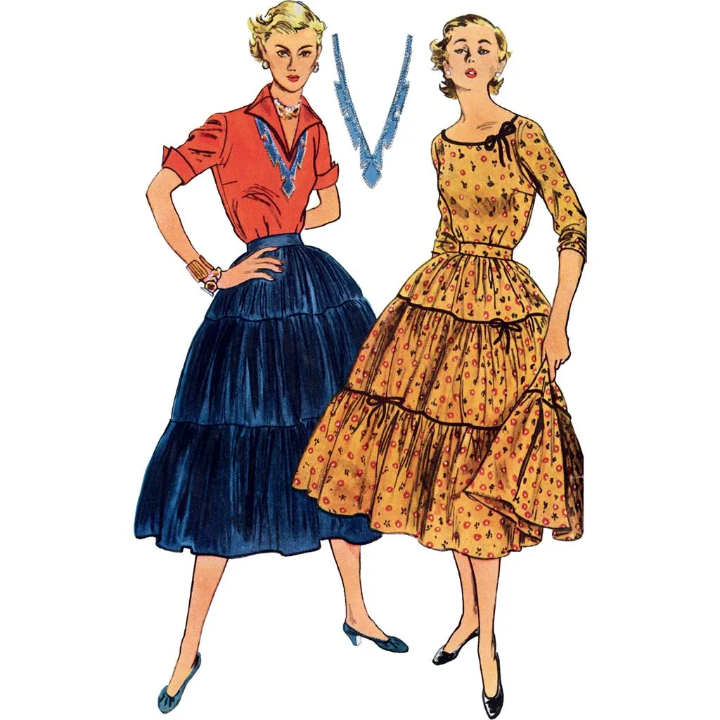 Simplicity Sewing Pattern S9537 Misses' Blouses and Skirt