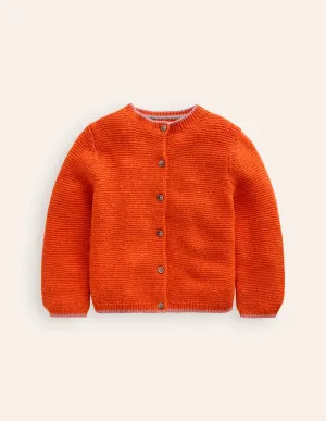 Textured Cardigan-Dark Orange